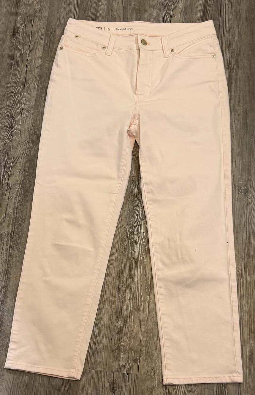 Talbots Flawless Straight Crop Pink Jeans Size 6